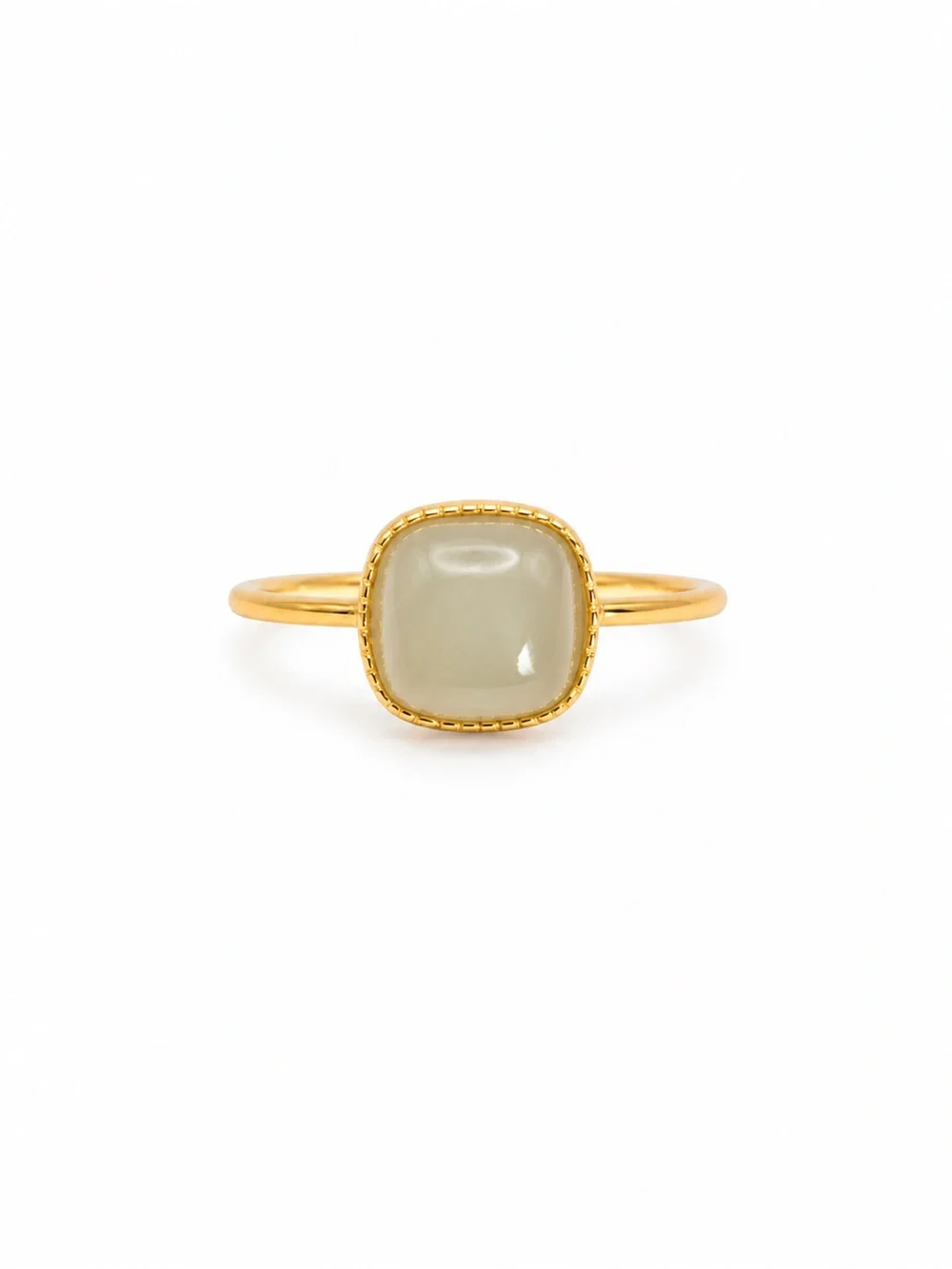 Jade Cushion Ring (S925) R96